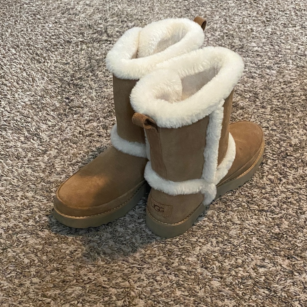 UGG Chestnut and Cream Shearling Boots